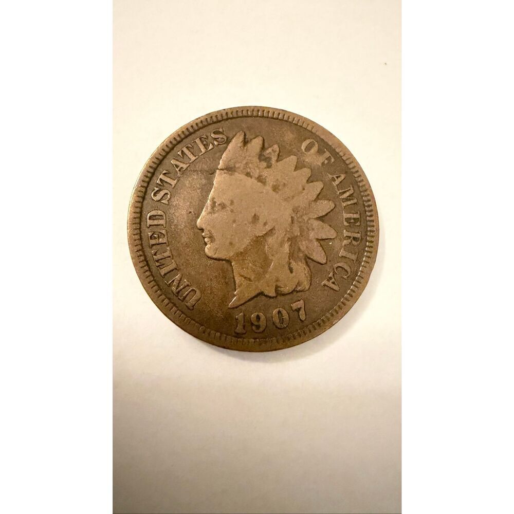 1907  Indian Head Penny coin